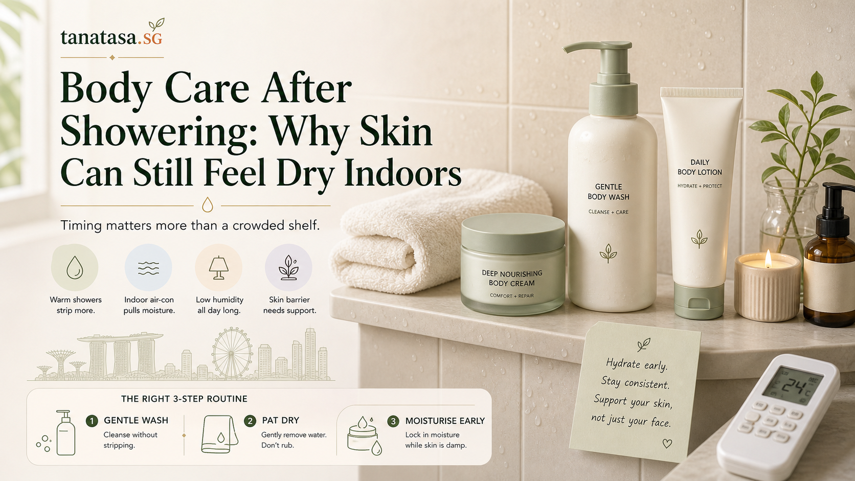 Body Care After Showering: Why Skin Can Still Feel Dry Indoors
