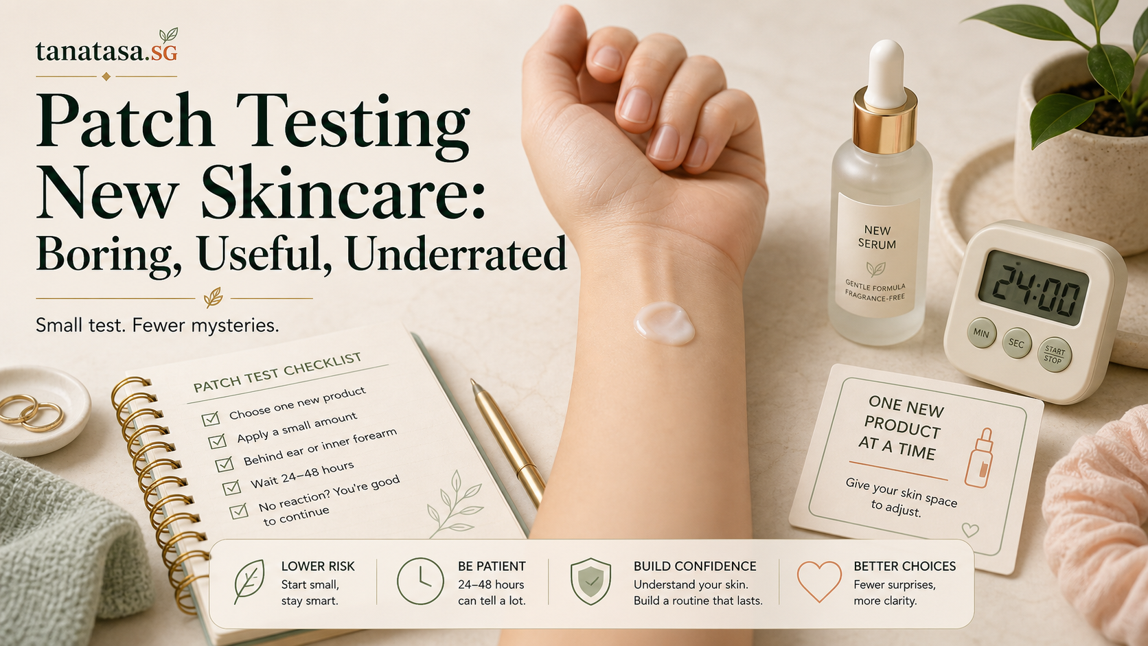 Patch Testing New Skincare: Boring, Useful, Underrated