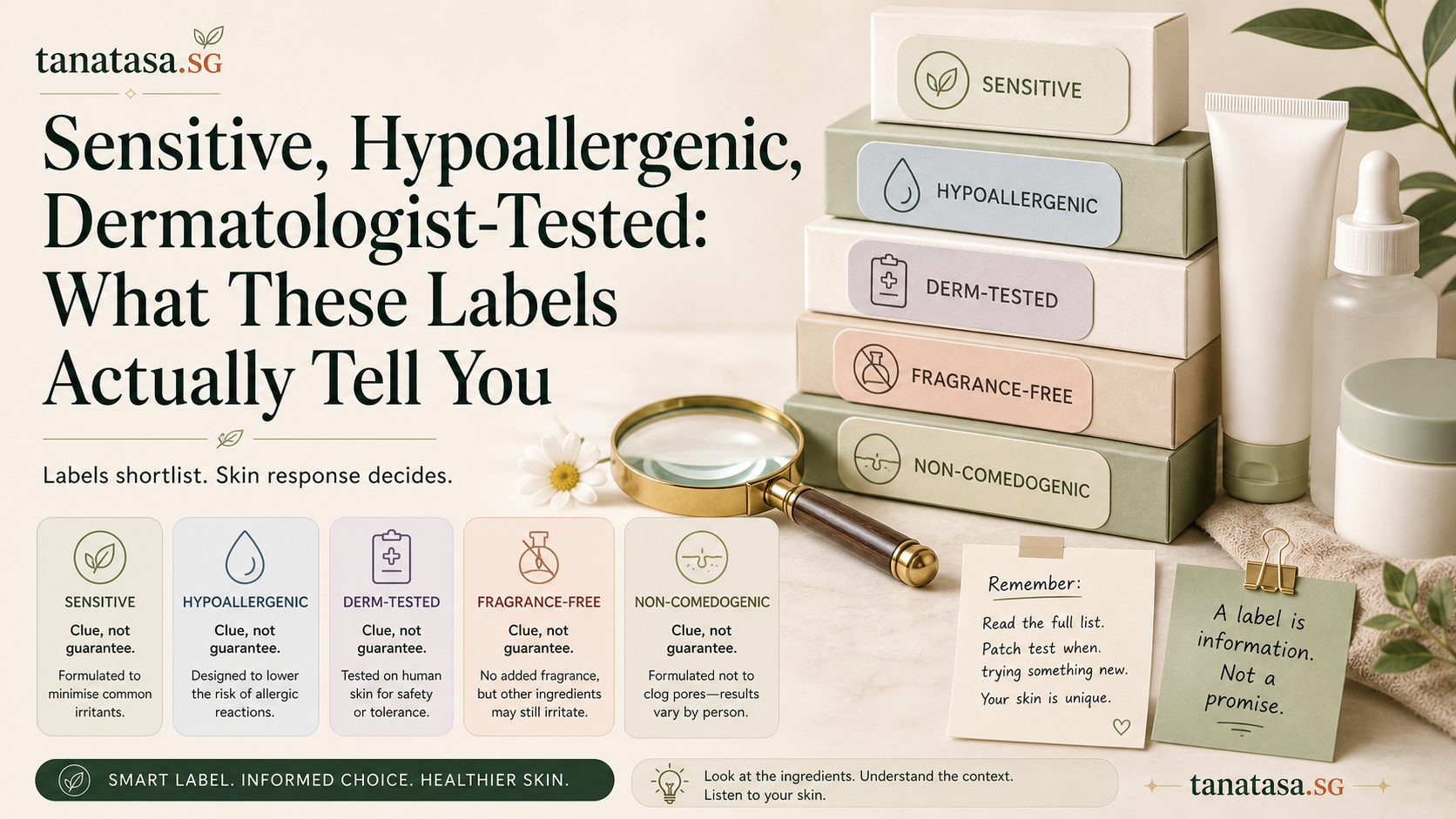 Sensitive, Hypoallergenic, Dermatologist-Tested: What These Labels Actually Tell You