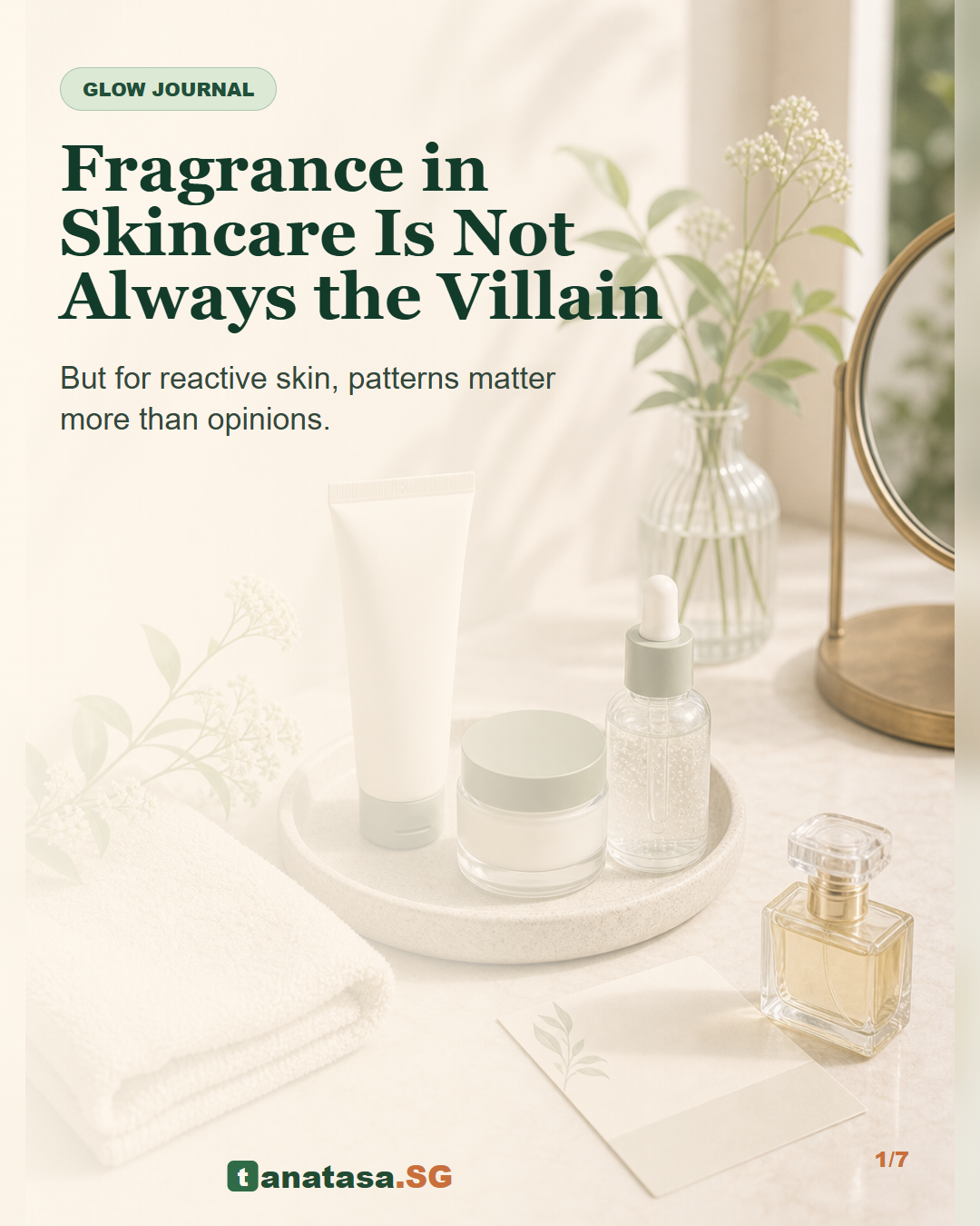 tanatasa fragrance in skincare social media cover
